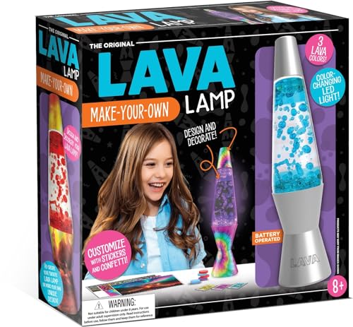 Lava Brand Make-Your-Own Lava Lamp Kit - Design and Decorate a Custom Lava Lamp Craft Activity - Ages 8 and Up