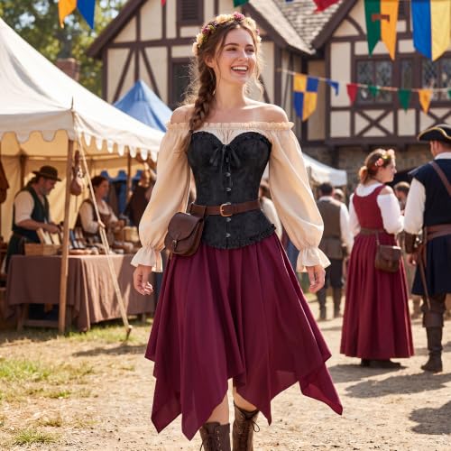 Image of frawirshau Women's Overbust Costume Corset Renaissance Victorian