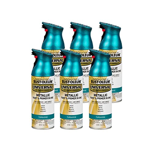 Image of Rust-Oleum Universal All Surface Metallic Spray Paint, Turquoise