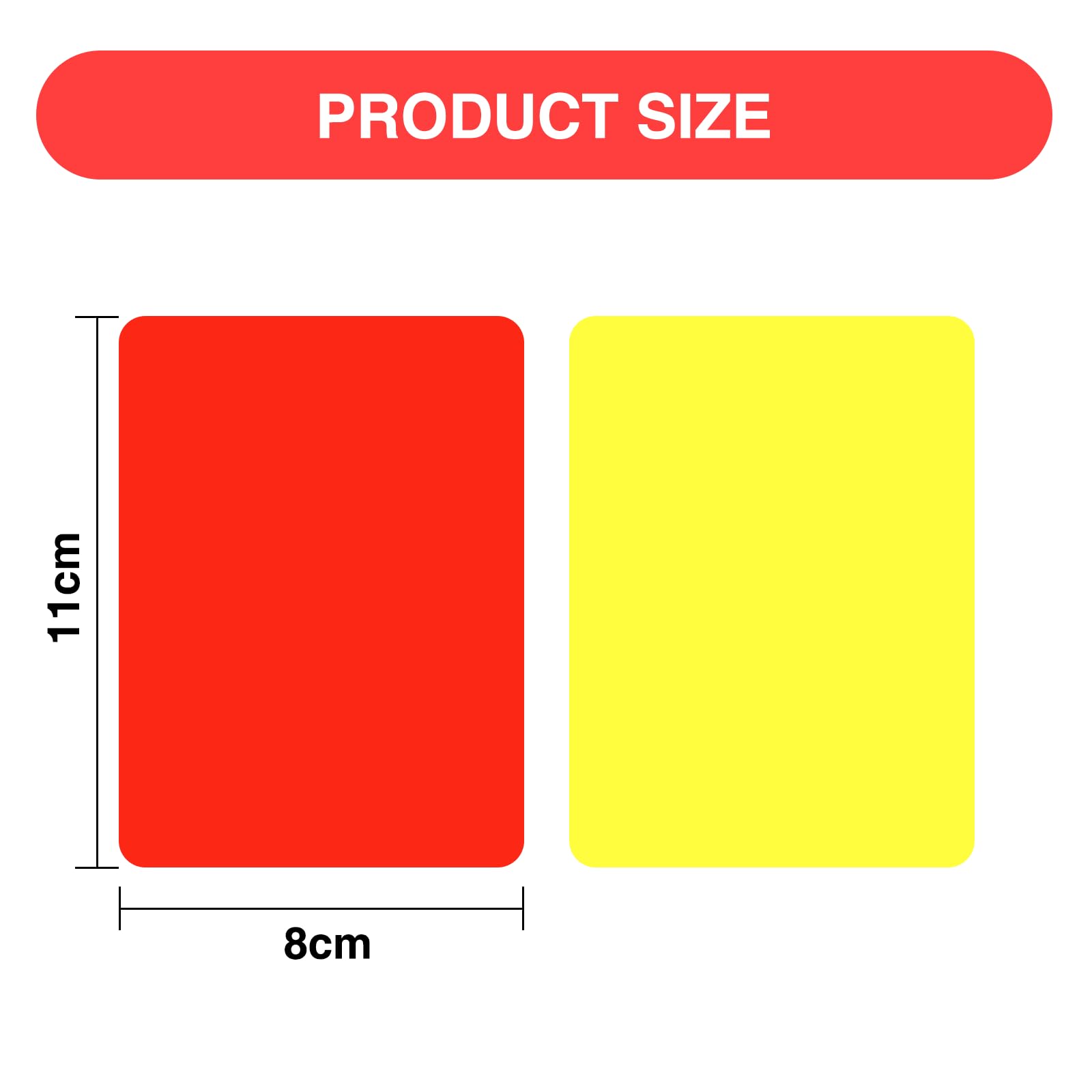 Tarjetas de árbitro para Fútbol Fútbol de PVC,Kit de Tarjetas de Árbitro de Deportes,2pcs,Tiene un Total de Dos Tarjetas Amarillas y Dos Tarjetas Rojas,para Juego de Fútbol Deporte Escolar