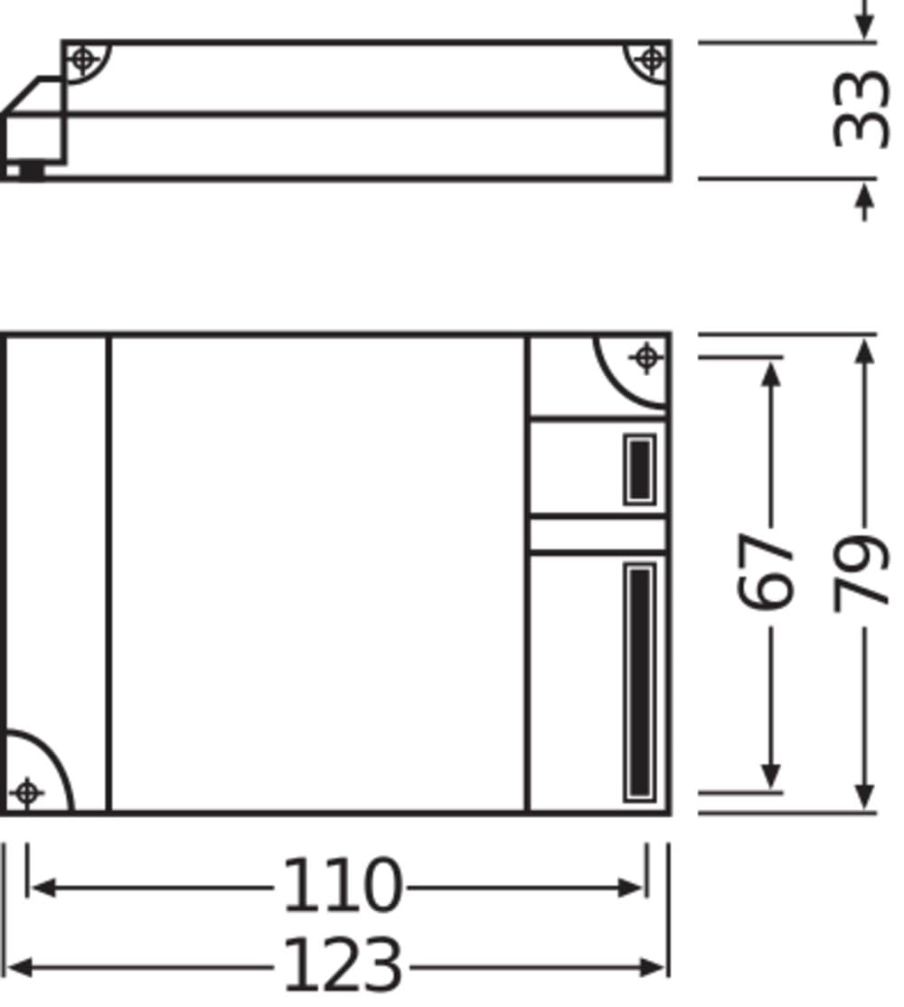 Osram Leuchtmittel Vorschaltgerät QT-M2x26-42/220-240S, 2x26-42W, T16, T16-R, T26, Warmweiß, 2 Stk, A2 Effizienz, IP20