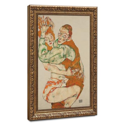 Toile Egon Schiele Lovemaking décoration chambre pour ambiance intimiste