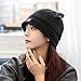 Beanie Hats for Women Men Warm Thickened Cap Unisex Street Fashion Bear Ear Hip Hop Street Fashion (Black,Standard)