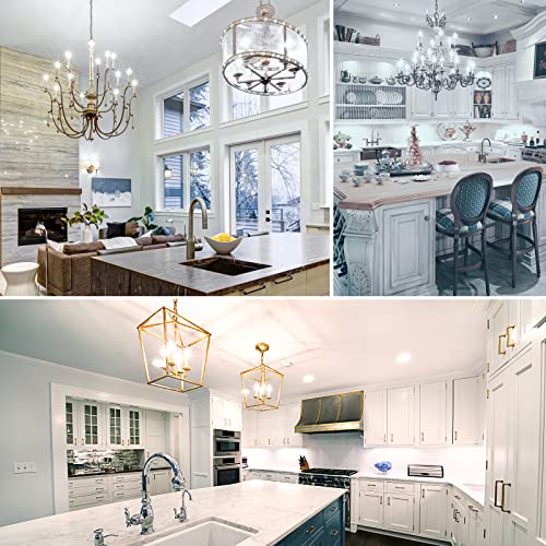 Luxrite Candelabra Led Light Bulbs 100 Watt Equivalent, 800 Lumens, 5000K Bright White, 7W, Ca11 Dimmable Chandelier Light Bulbs, Damp Rated, Clear Glass, Flame Tip Shape, Ul Listed, E12 Base (6 Pack) #TOP1