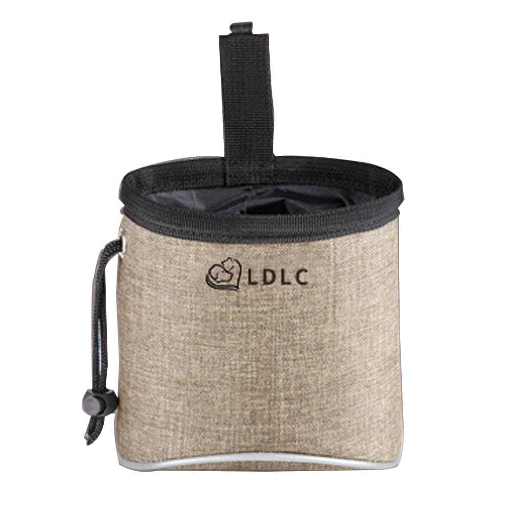 QIAMNI Bolsa para golosinas para perros, práctica bolsa de comida para el entrenamiento de perros, bolsa multifuncional para golosinas para perros con dispensador de bolsas de excrementos (rosa)