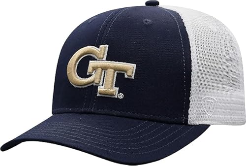 Collegiate Adjustable Trucker Hats (US, Alpha, One Size, Georgia Tch)