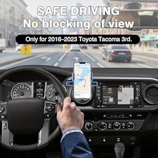 Sunsdrew Car Phone Holder for 2016-2023 Toyota Tacoma 3rd Gen. Auto Accessories,Adjustable Air Vent Mount Holder, Ultra Stable Phone Stand for All Phones