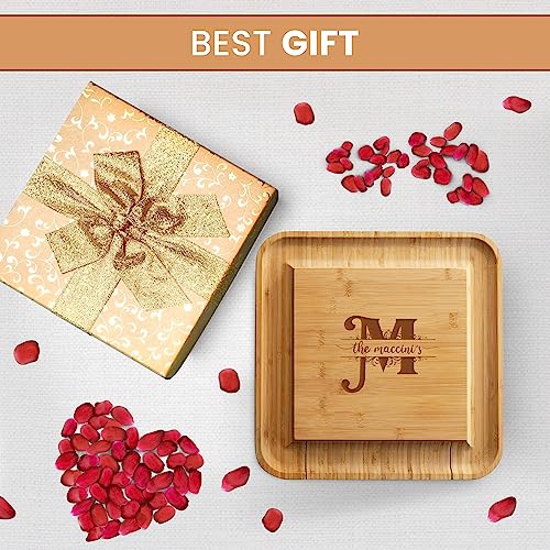 Personalized Charcuterie Board Gift Set - Custom Engraved Charcuterie Boards, Bamboo Cheese Board & Meat Platter - Wedding Gifts, Housewarming Gift for New Home, Anniversary, Birthday, Christmas Gifts - Image 5