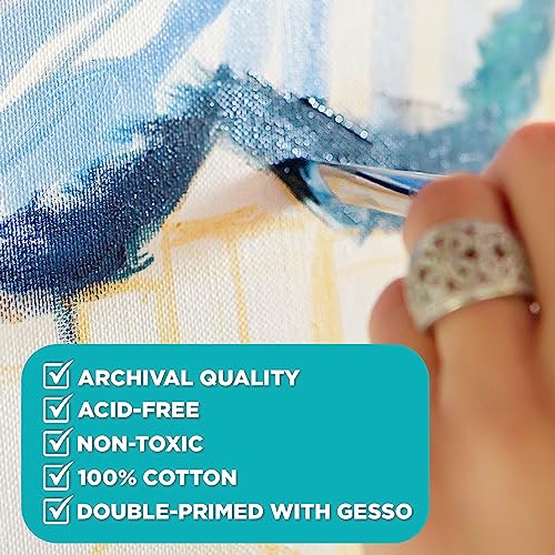 Horizon Group Usa 9X12 Canvas Panel Boards Value Pack Of 12, Primed, Perfect For Painting Projects, Watercolor, Oil & Acrylic Paints, Paint Canvas For Kids, Students, & Professionals #TOP2