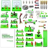 Trobing School Science Labs Basic Physic Electricity Circuit Learning Starter Kit, Magnetism Experiment Education Kits, Electromagnetism Exploration Kit Set for Kids Junior Senior High School Students