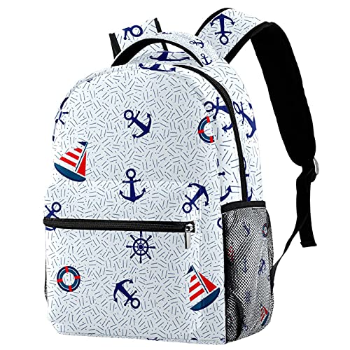Sac à dos de voyage imprimé ancre de l'océan avec sangles ergonomiques confort