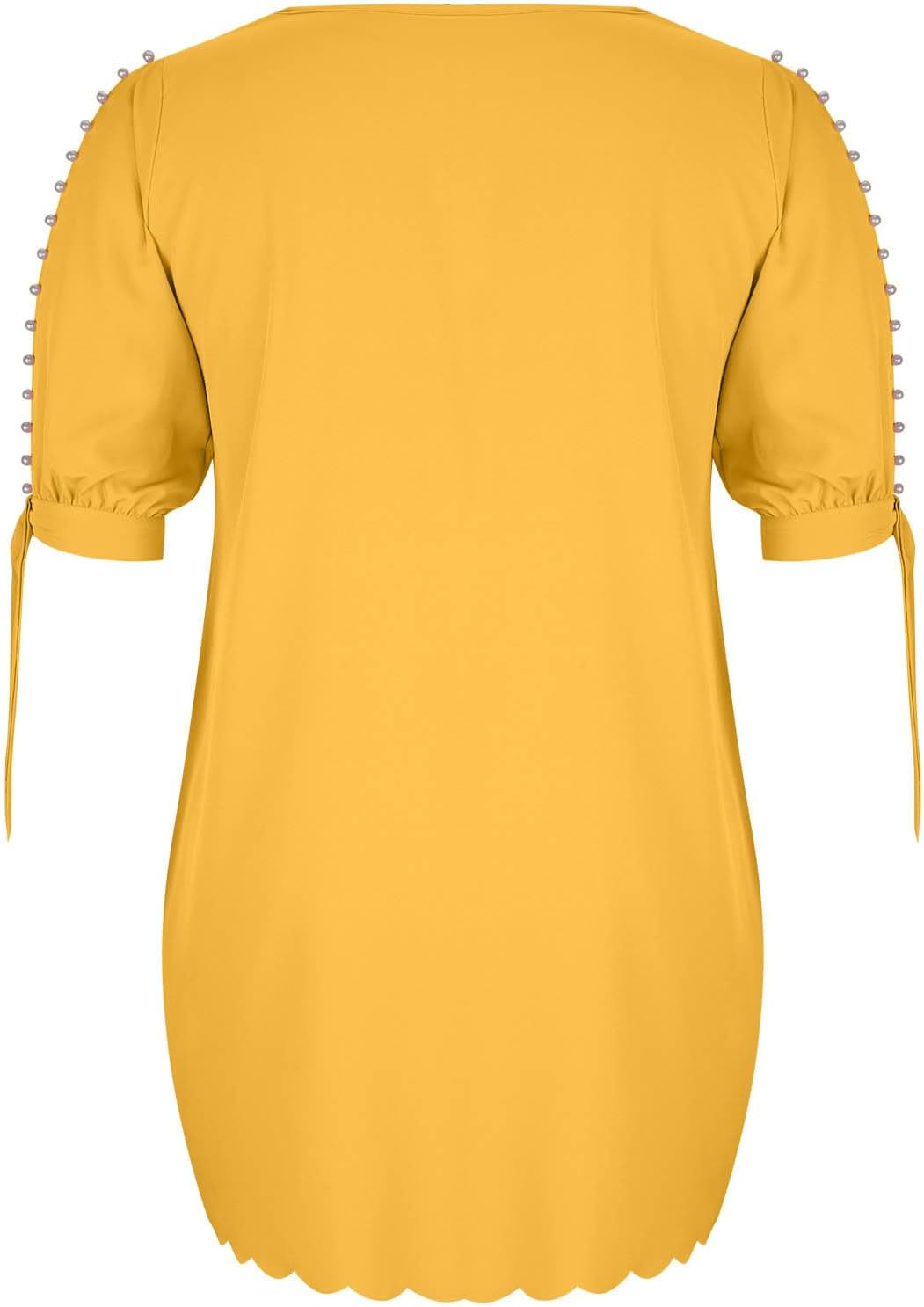 Pearl Dresses for Women V Neck Tie Short Split Sleeve Flowy Tshirt Dress Casual Loose Fit Summer Beach Mini Sundress