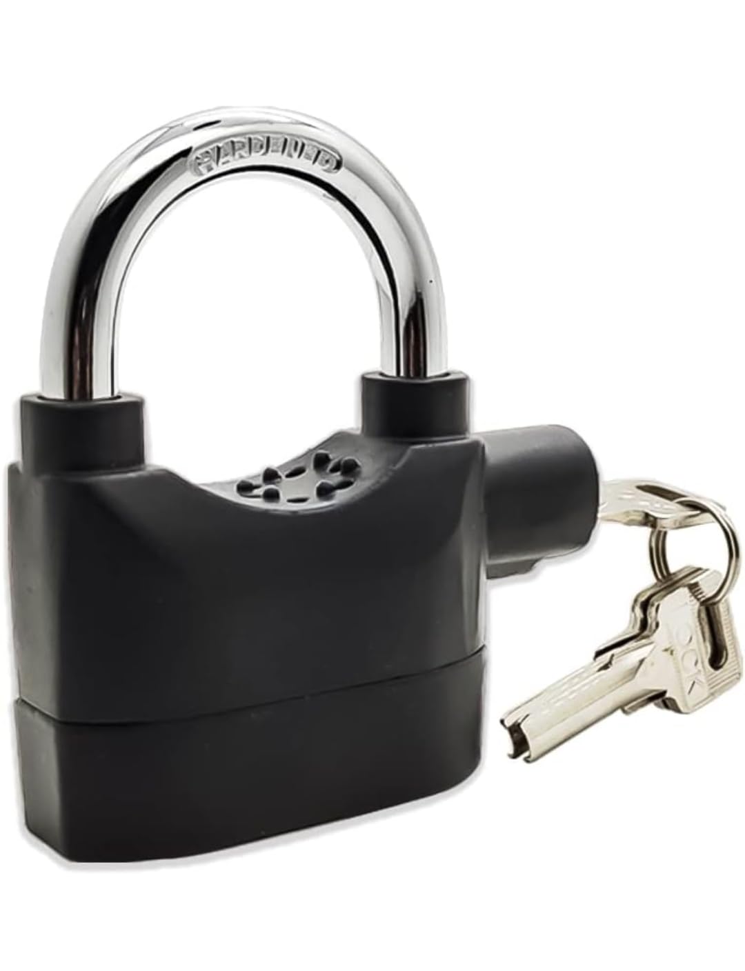 veadax Alarm Security Lock with Motion Sensor Siren and 3 Keys, Metallic Finish for Home Safety Anti Theft System for Home, Office Door and Bikes (Motion Sensing Siren Locks, Metal, Black)