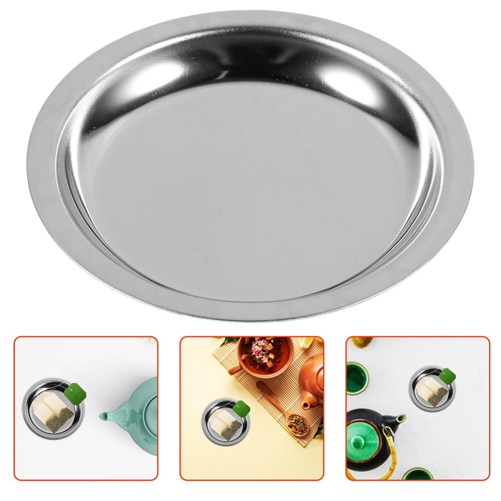 ABOOFAN Tea Bag Holder Saucer 2.80 Inch Stainless Steel Tea Bag Tray Round Plate for Home Bar Restaurant Accessories - Image 4