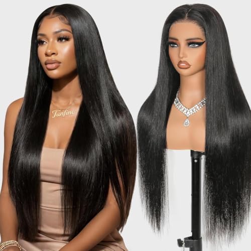 Perruques de cheveux humains raides femme noire : révélez votre beauté avec la dentelle HD 180
