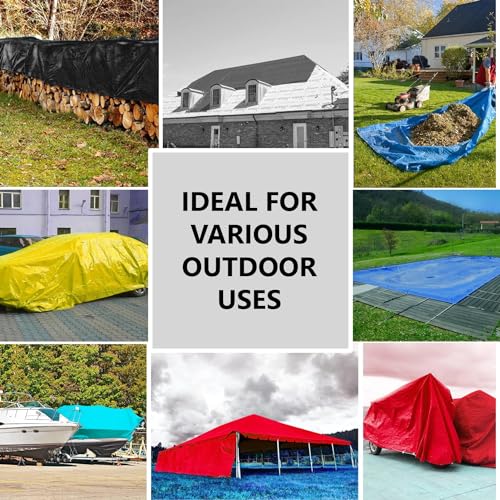 Image of Heart Home Polyethylene Tirpal (12X15 Feet) 120 GSM Tadpatri | Waterproof Tarpaulin Sheet | Tharpai | Thadika | Lightweight Premium Tirpal | Eco-Friendly Tent Tirpal | Green