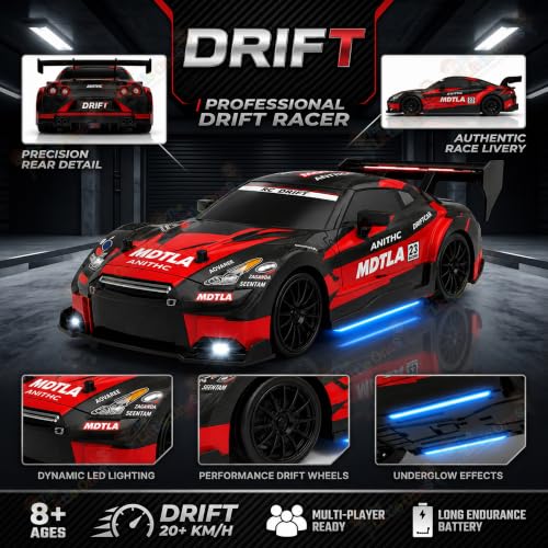 Image of The Little Ones 4x4 Rc Drifting Car - Rc Drift Cars High Speed Remote Control Drift Car 2.4GHz Remote Control Drift Stunt Off Road Cars 360 Rotation Toys for Kids & Adults Boys & Girls [Blaze X Pro]