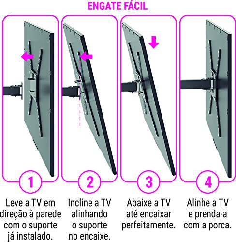 Suporte, Multivisão, STPA600-PR, Preto