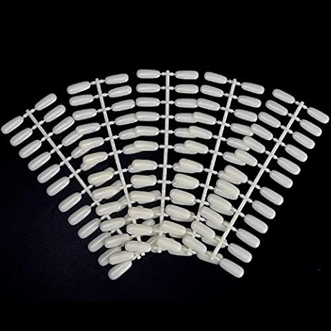 Noverlife 600PCS Flat False Nail Tips for Nail Color Display Book, Fake Nail Art Tips for UV Gel Polish Nail Color Swatches Samples Organizing Tabletop Display Board Nail Salon Practice Cover