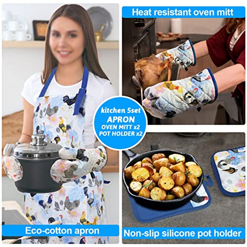 50% Off Alselo 5-Piece Kitchen Set with Heat Resistant Mitts - Image 2