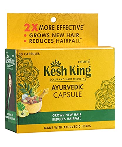 Emami Kesh King Ayurvedic Scalp And Medicine Grows New Hair Reduces Hair fall Capsule (4 Box X 30) + Hair Oil (100 ml)