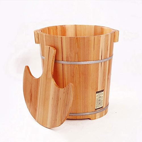 Miniatura 2 de GIUIN Barril de madera para pies de spa, barril de madera para lavado de pies de abeto chino, barriles de pedicura suaves y delicados, cuenco de