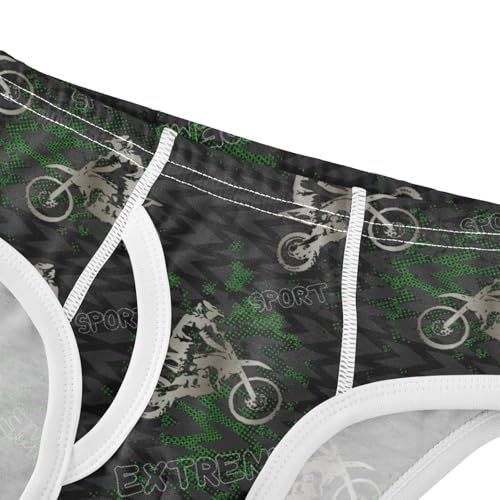 Boys' Exclusive Briefs Toddler Underwear 95% Combed Cotton Boxerbriefs 2T Extreme Motorcycle Pattern 134
