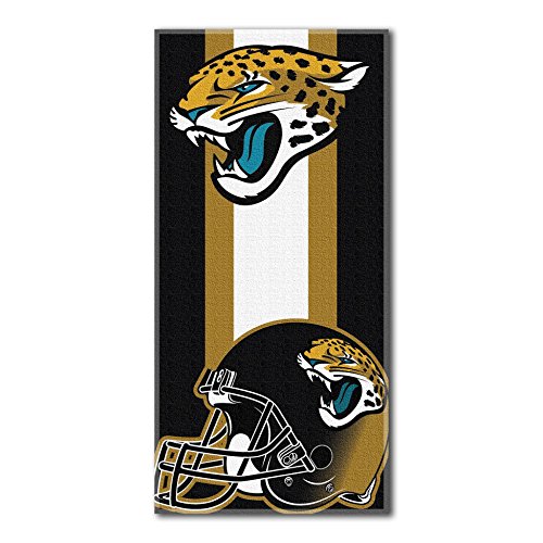 Image of NORTHWEST NFL Jacksonville Jaguars Unisex-Adult Beach Towel, 30 inch x 60 inch, Zone Read (Pack of 6)