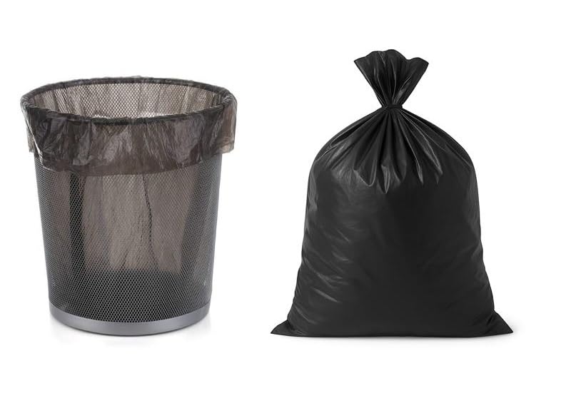 Image of Kmils Garbage Bags for Dustbin Medium Size - Leak-Proof, Tear-Resistant, Disposable Trash Bags for Home, Kitchen, Office | 19 x 21 Inches (30 Bags x 5 Rolls)