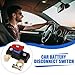 Universal Car Battery Disconnect Isolator Cut Off Switch,12-24V Top and Negative Terminal Cut Off Isolator with Knob,Plastic and Copper Construction Compatiblewith Vehicles Trucks RVs Boat(2*Silvery)