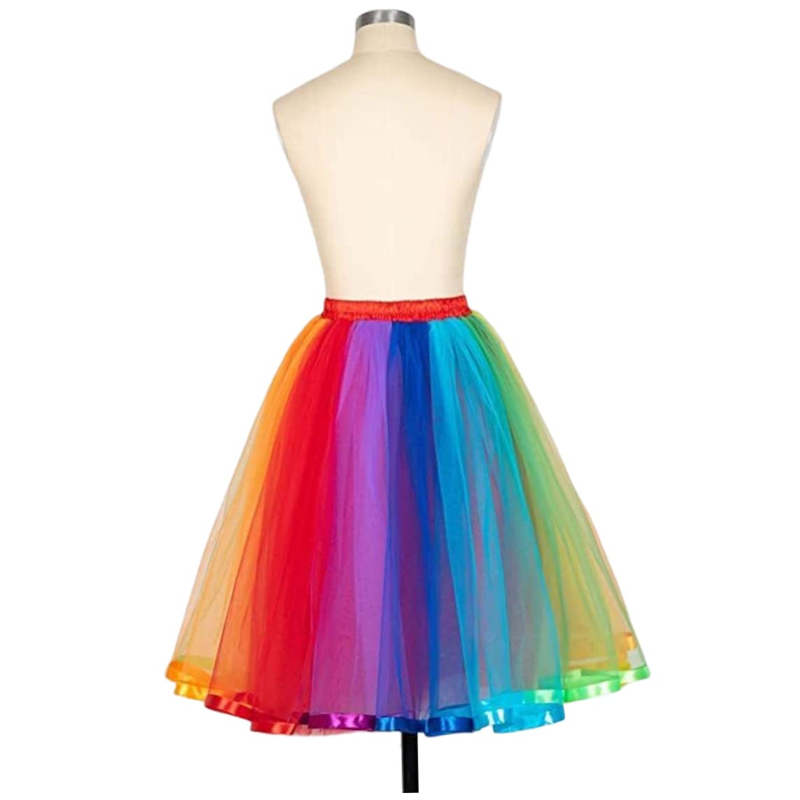 Gcroet Donne Arcobaleno a Strati Rainbow Gonna in Tulle Girl Girl Gonna Neon Abito Arcobaleno per Il Costume da Festa XL ..