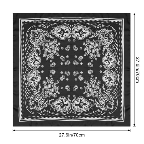 10Pcs 27.5 Inches Satin Head Scarf Square Silk Bandana Fashion Silk Hair Wrap Neck Scarf Boho Headwear for Women Girls2