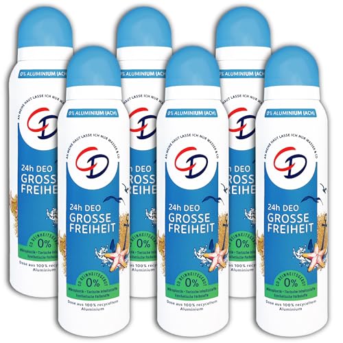 6er Pack CD 24h Deospray Große Freiheit Deodorant Deo 6x 150 ml