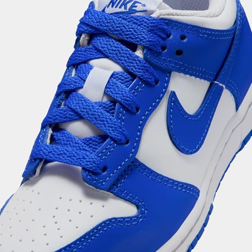 Dunk Low Preschool Basketball Shoes (White/Hyper Royal/Hyper Royal) (FB9108-131, Blue/White)3