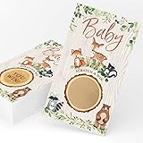 Printed Party Baby Shower Scratch Off Game, Woodland Forest Animals, Set of 30
