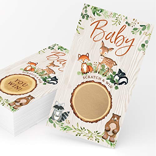 Juego de cartas para Baby Shower, tema bosque, 30 tarjetas miniatura 1