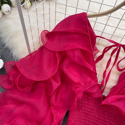 Tiered Ruffle Bell Sleeve Tops Women Y2k Long Sleeve Lace Chiffon Top Long Sleeve Mesh 90s Outfits Dressy Evening3