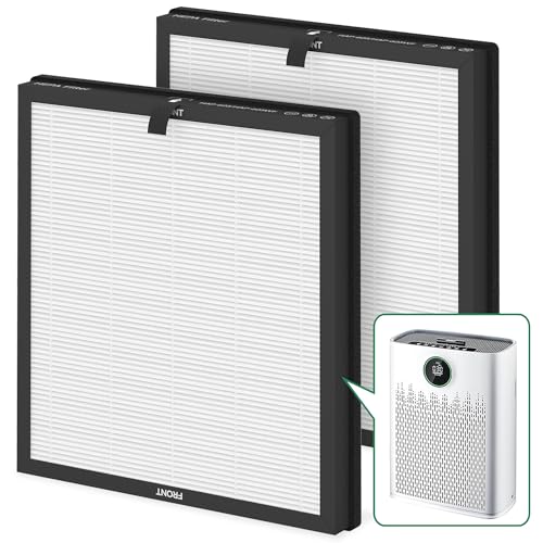 2 Packs Replacement Filter Compatible with ECOSELF HAP603 Air Cleaner Purifier, 3-in-1 H13 True HEPA Filter, White