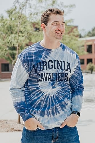 Virginia Cavaliers NCAA Officially Licensed Long Sleeve T-Shirt Tie Dye, Large