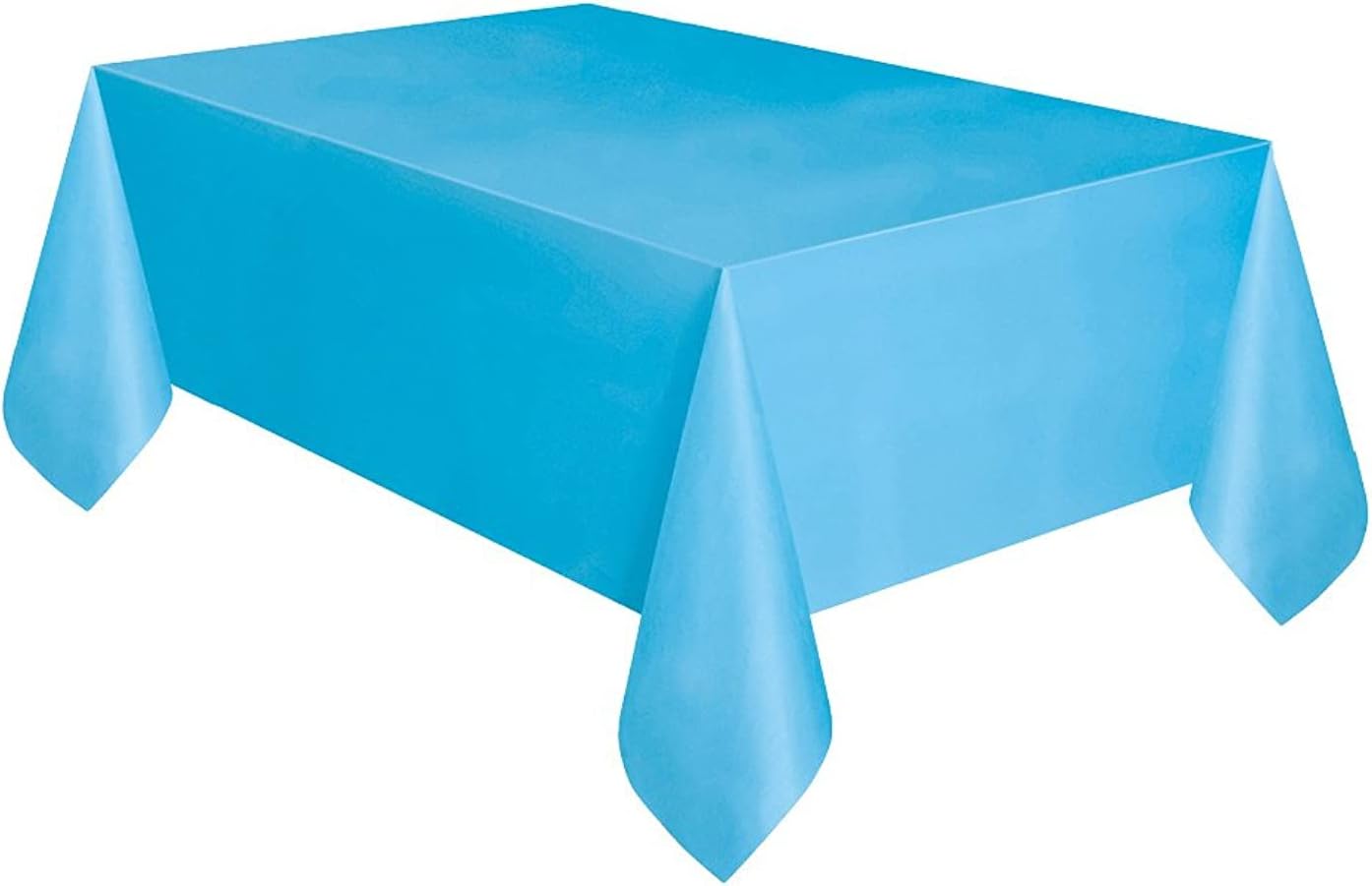 Unique Industries Light Blue Plastic Tablecloth, 108" x 54"