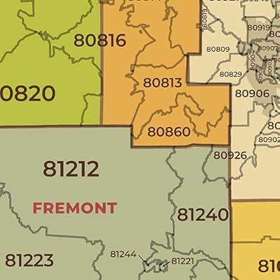 Colorado ZIP Code Map with Counties - Large - 48 x Philippines | Ubuy