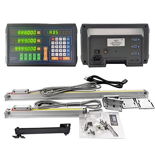 Baykunl 320mm+920mm 3 Axis Linear Glass Scale DRO for 9 * 49 Table Bridgeport Milling Lathe Machine CNC