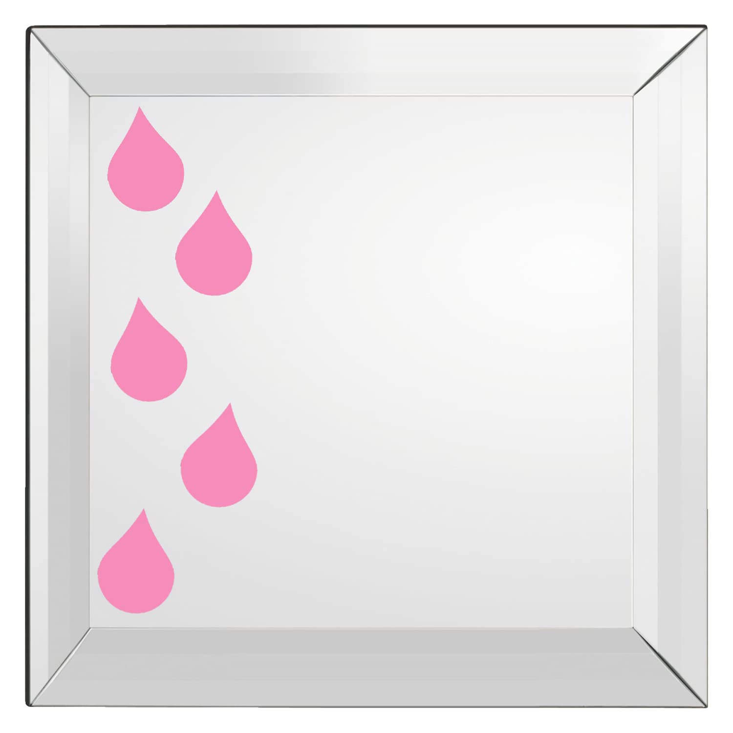 20 x Vinyl Teardrop/Raindrop Shaped Stickers, Decal, Mural. Crafting, Window, Mirror, Furniture, Car Decor (Large - 10cm Tall Each Sticker, Violet Purple)