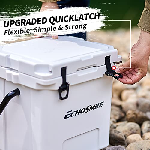 Echosmile Insulated Portable Cooler 14-45 Qt, Rotomolded Cooler With Sealing Ring, 5 Days Ice Cooler, Lightweight Ice Chest Box, Hard Cooler For Bbq, Beach, Drink, Camping, Pincnic #TOP5