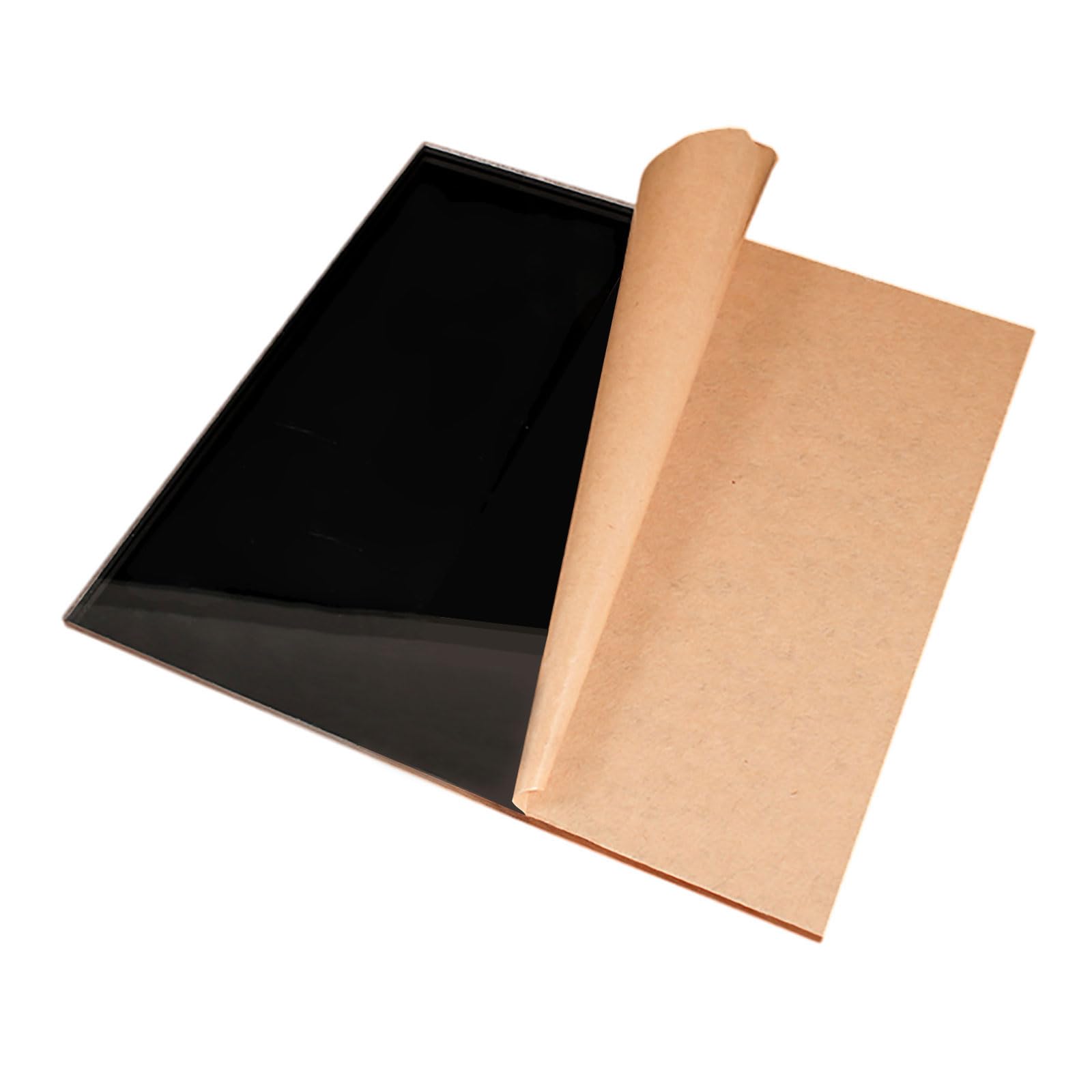 COYOUCO 2 Pack Black Acrylic Sheets, 8Mm Thick Black Reflective Sheet for DIY Craft Projects, Signs, Painting And Display Stand,150 * 150mm 2pcs
