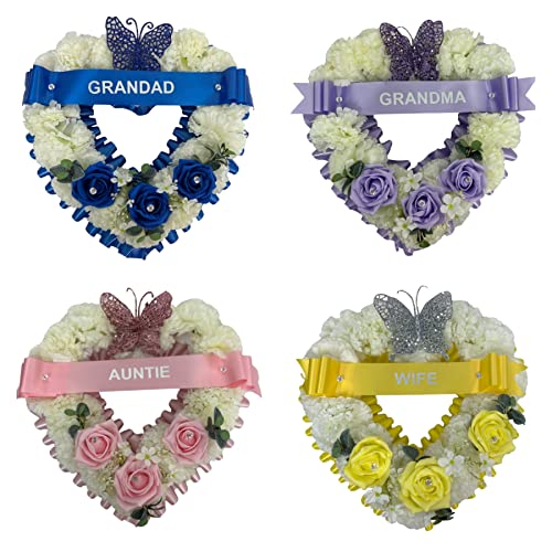 Wreath Funeral Flowers open Heart Grave Artificial Silk Funeral Flower Tribute Memorial wreath grave Artificial Silk Funeral mum