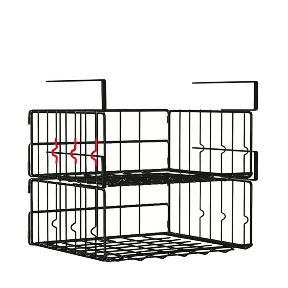 Hndhbfgrt Hanging Wire Basket Shelves 2pcs, Under Shelf Basket Storage 11.8in Metal Under Cabinet Shelf Undershelf