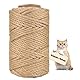 heuchaey Sisal Kratzbaum Schnur, 6MM x 60M, Sisalseil für Kratzbaum, Natur Sisal Seil für Katzen, Sisalseil für DIY, Dekoration, Katzenseilzubehör, Katzenspielzeug, Seil für Katzen