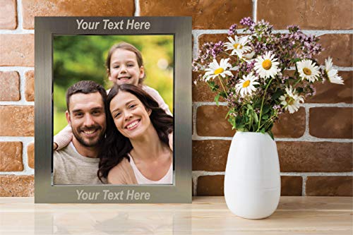 Personalizationstreet - Customize Your Own - Personalized 5" X 7" Vertical Champagne Metal Photo Frame With Free Custom Engraving, Shipping And Photo Print Of Your Special Photograph #TOP3