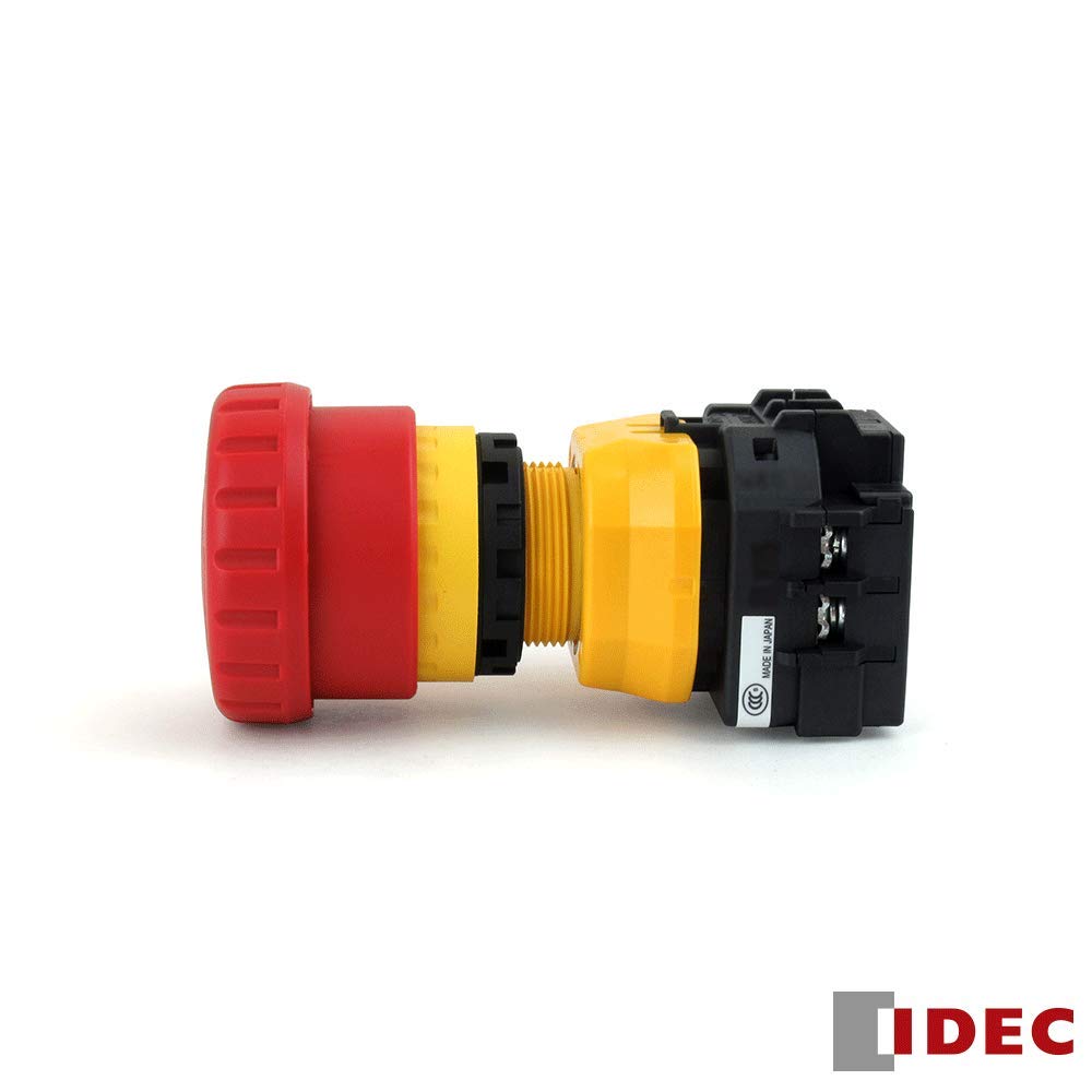 IDEC XW-22mm Emergency Stop Switch 40mm Mushroom 1NO-3NC XW1E-BV413MFR, Red - Image 3